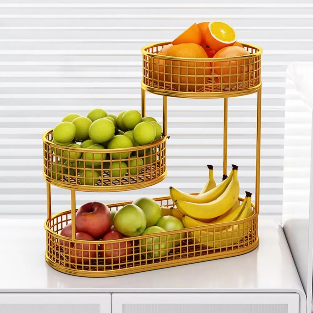Food Snacks Basket - Three-layer Fruit Basket Living Room Snack