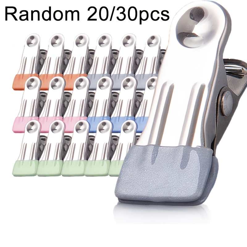 Food Snacks Packaging - 20/30pcs Stainless steel clothes clip is