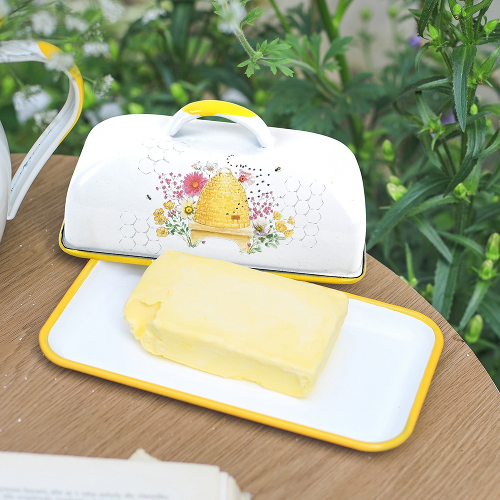Food Snacks Packaging - Menschy Enamel Butter Dish Cheese Preservation