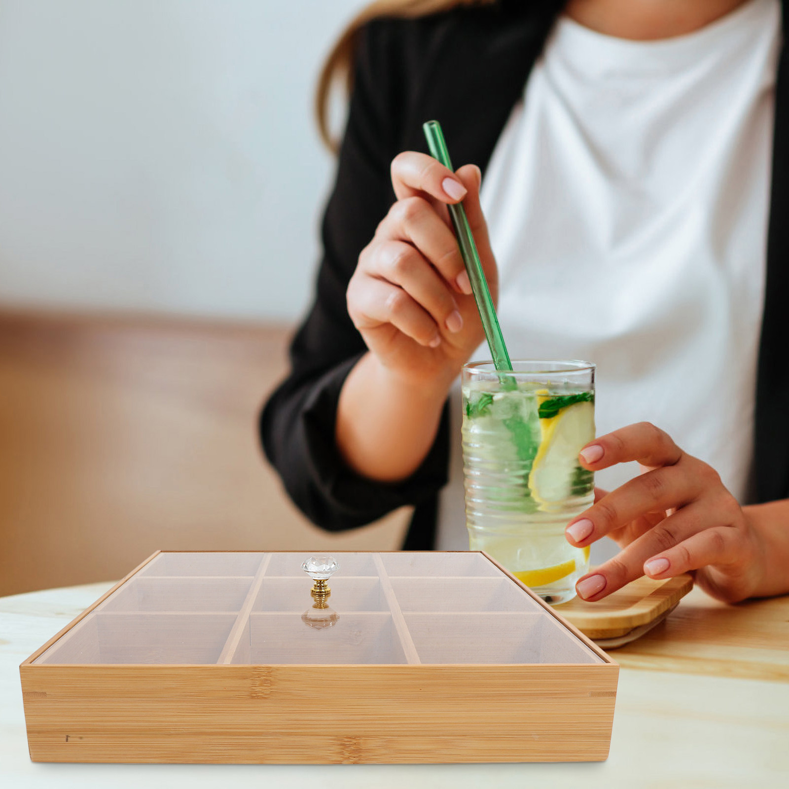 Bamboo Serving Tray with Compa – Food Snacks Ideas Bewertung und Preis