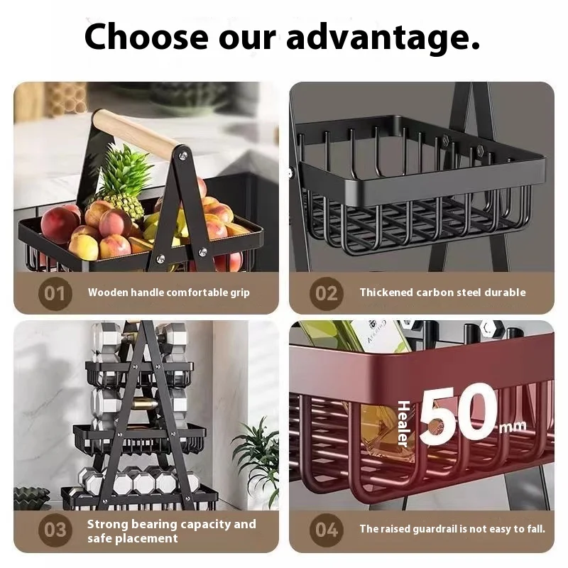 New 2 3 Tiers Countertop Fruit – Food Snacks Basket Bewertung und Preis
