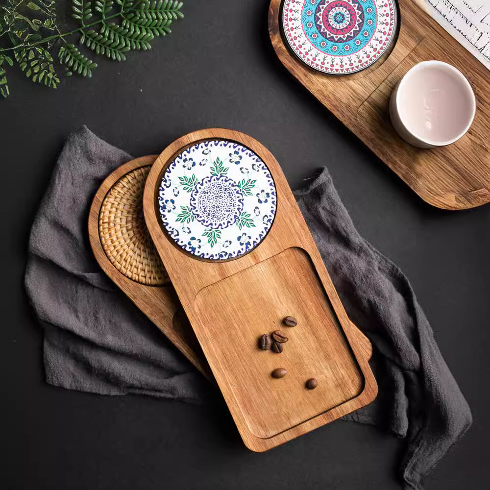 Acacia Wood Tea Tray Food Oval – Food Snacks In Japan Bewertung und Preis
