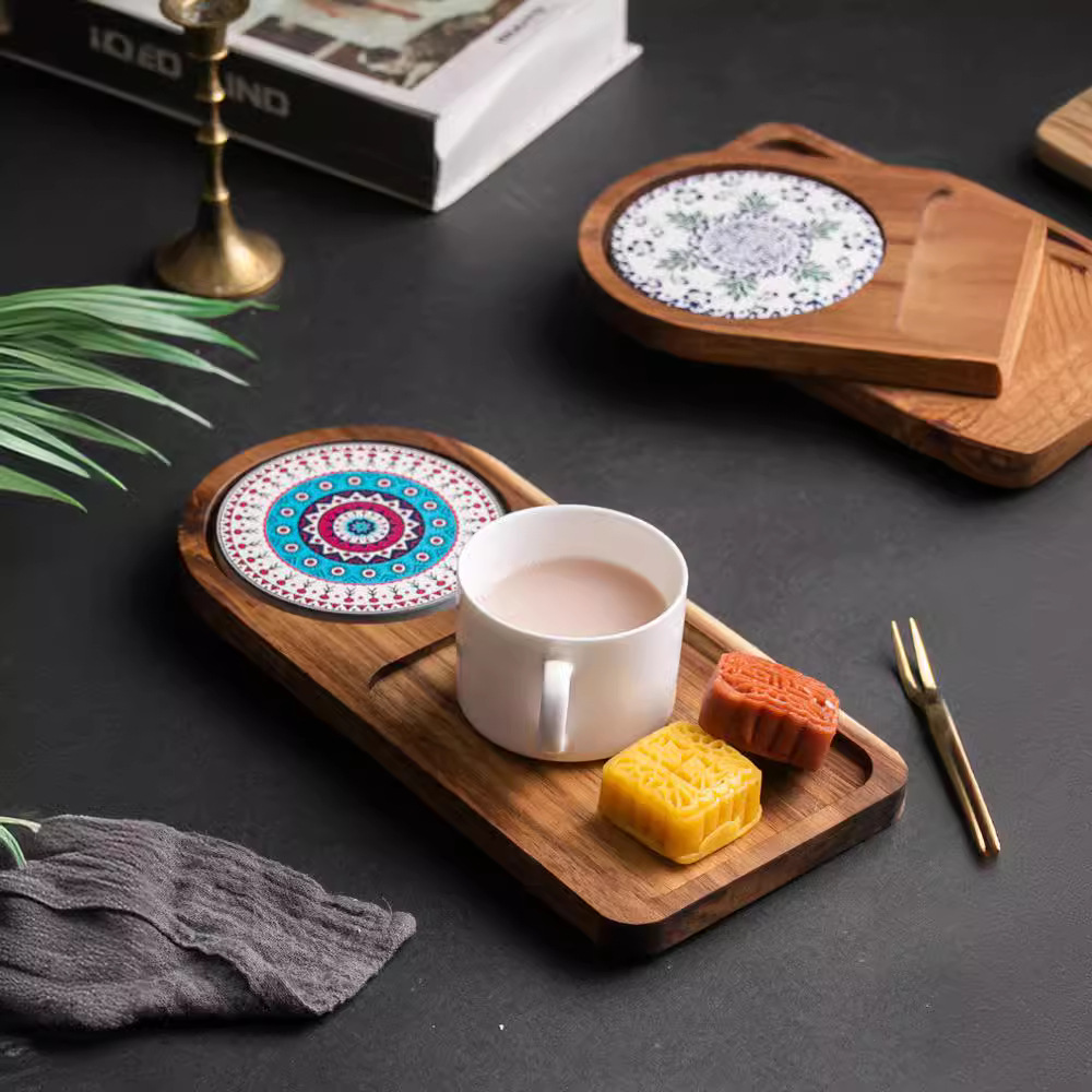Acacia Wood Tea Tray Food Oval – Food Snacks In Japan Bewertung und Preis