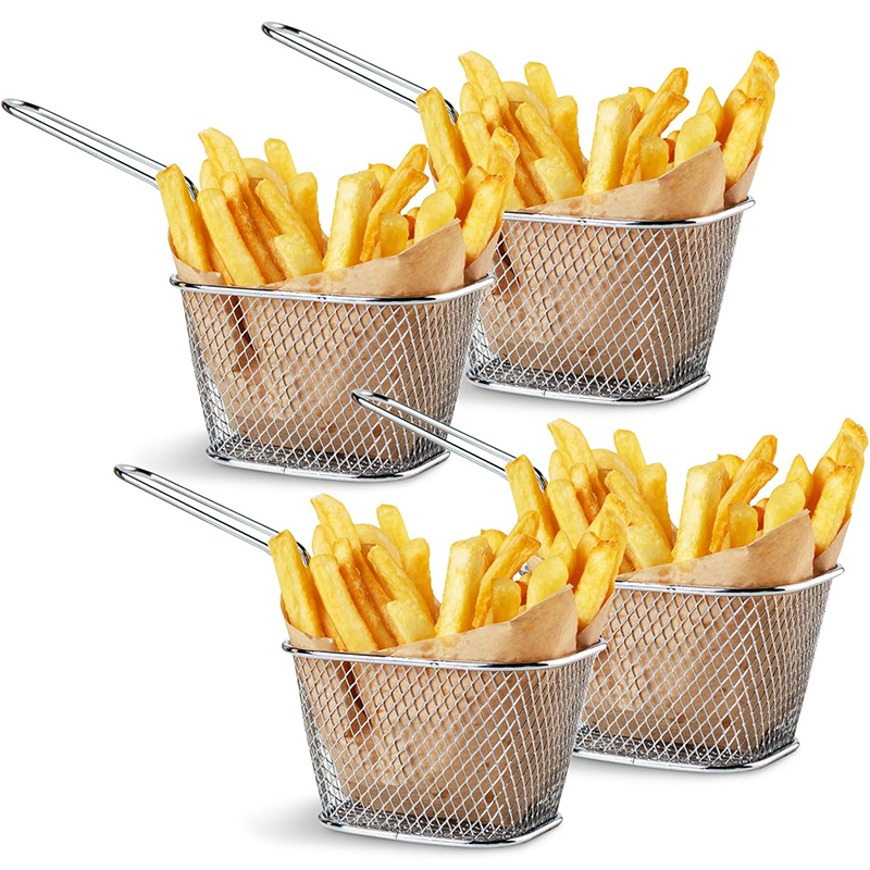 4Pcs Mini Square Fry Basket St – Food Snacks Basket Bewertung und Preis