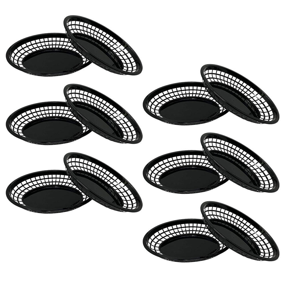 12Pcs Oval Plastic Storage Bas – Food Snacks Basket Bewertung und Preis