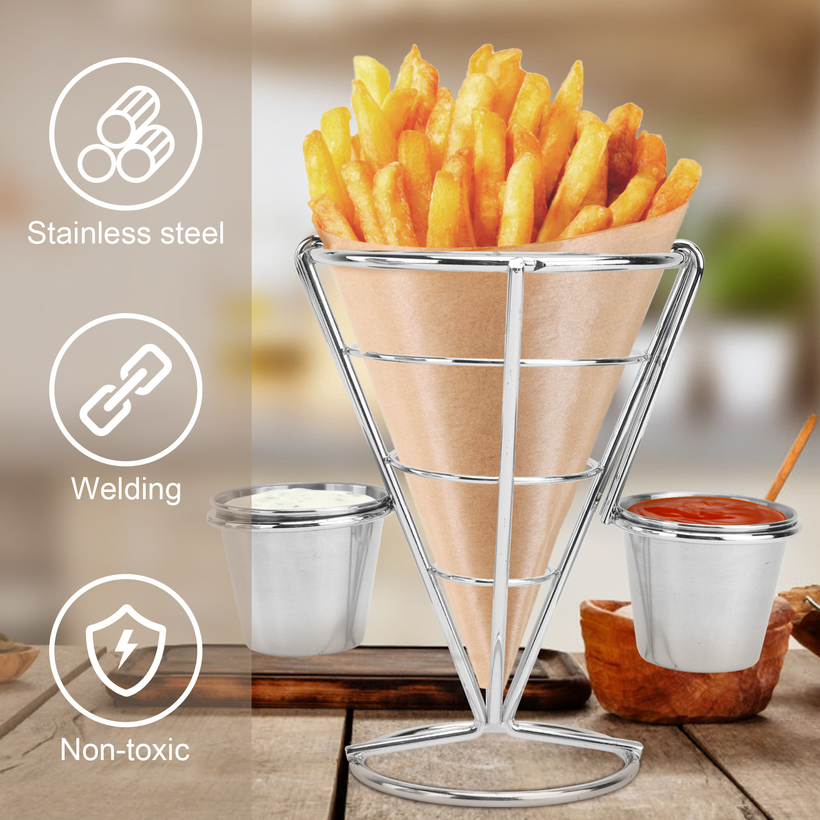 Basket Cone Display Stand Fren – Food Snacks Basket Bewertung und Preis