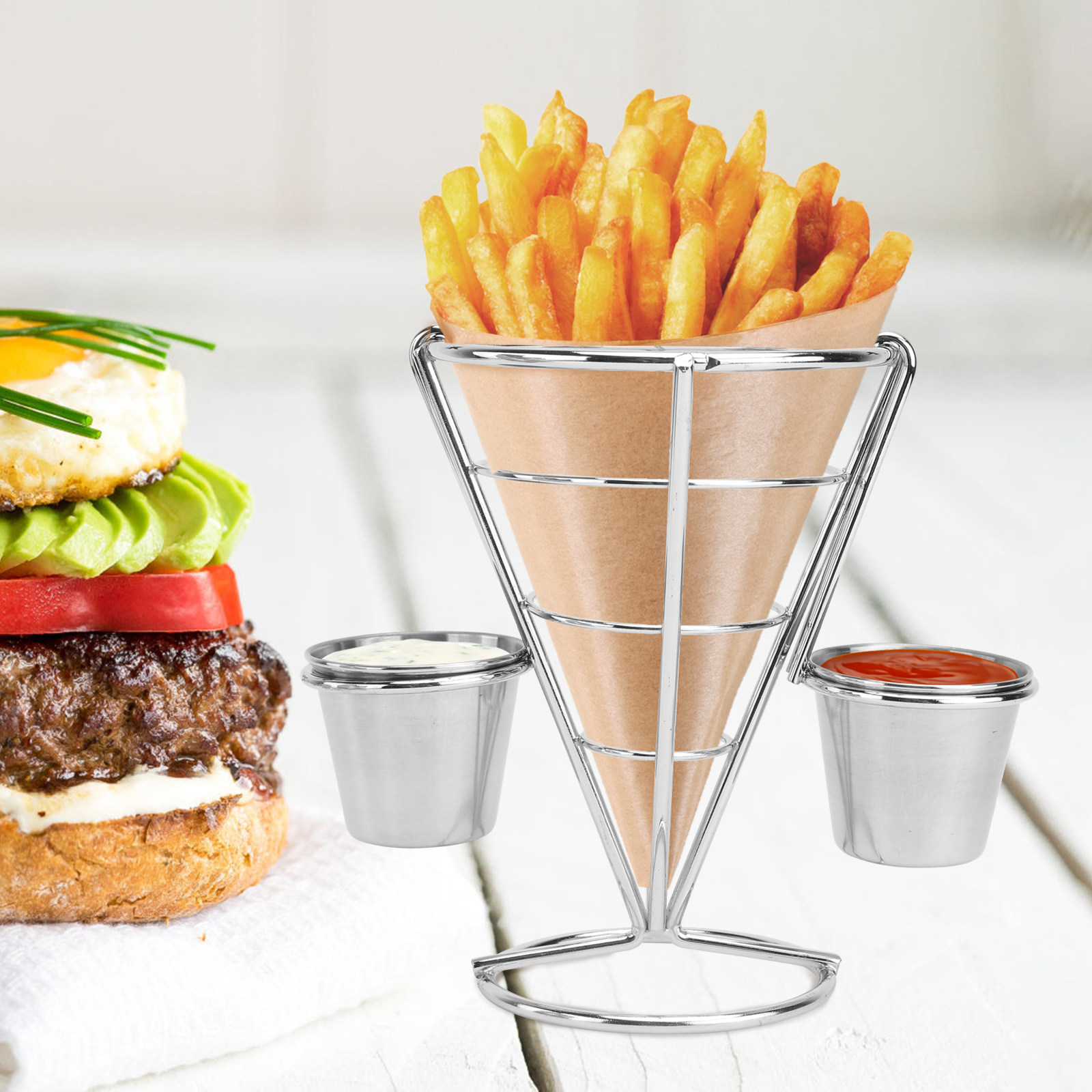 Basket Cone Display Stand Fren – Food Snacks Basket Bewertung und Preis