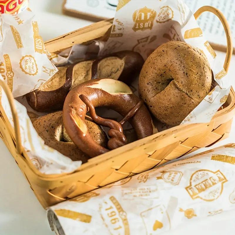 Colorful Patterned Wax Paper 5 – Food Snacks Basket Bewertung und Preis