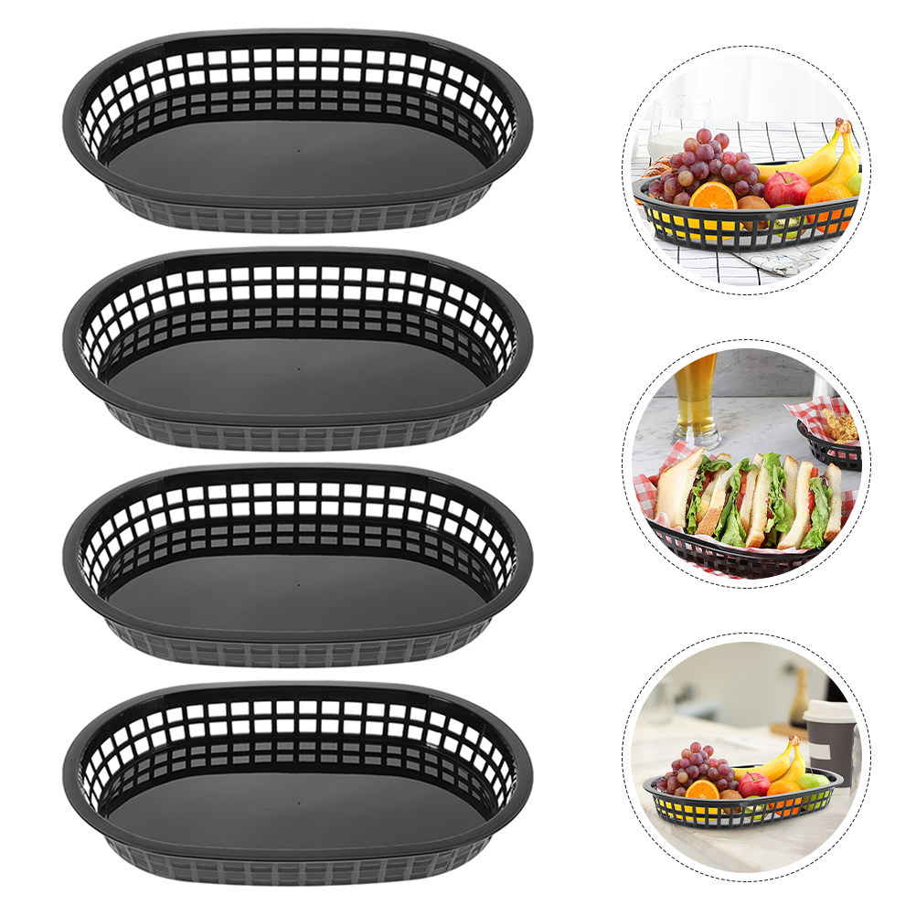 4Pcs Plastic Fruit Basket Set  – Food Snacks Basket Bewertung und Preis