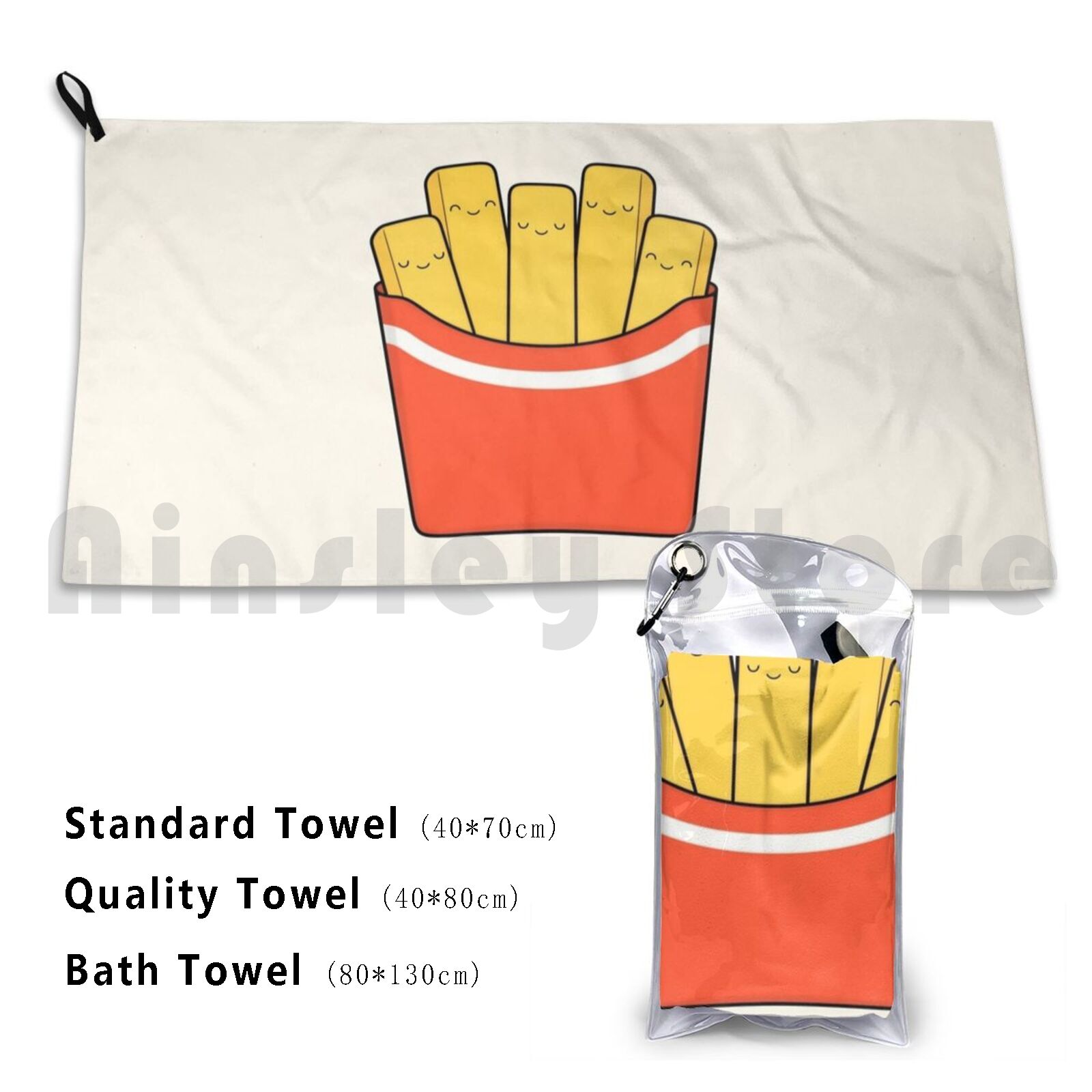 Best Fries Bath Towel Beach Cu – Yummy Food Snacks Bewertung und Preis