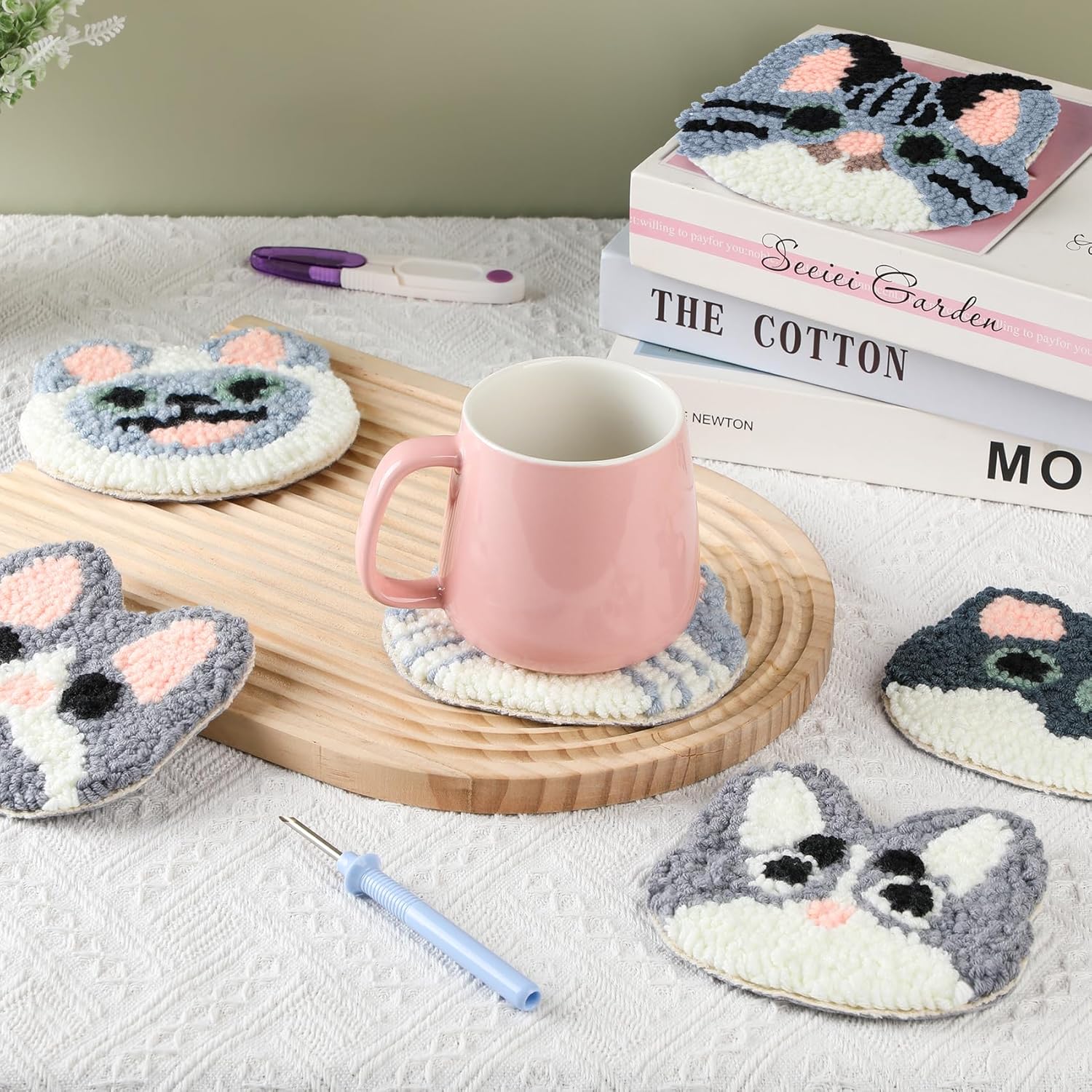 6PCS Set Punch Needle Coaster  – Fruit Roll Up Bewertung und Preis