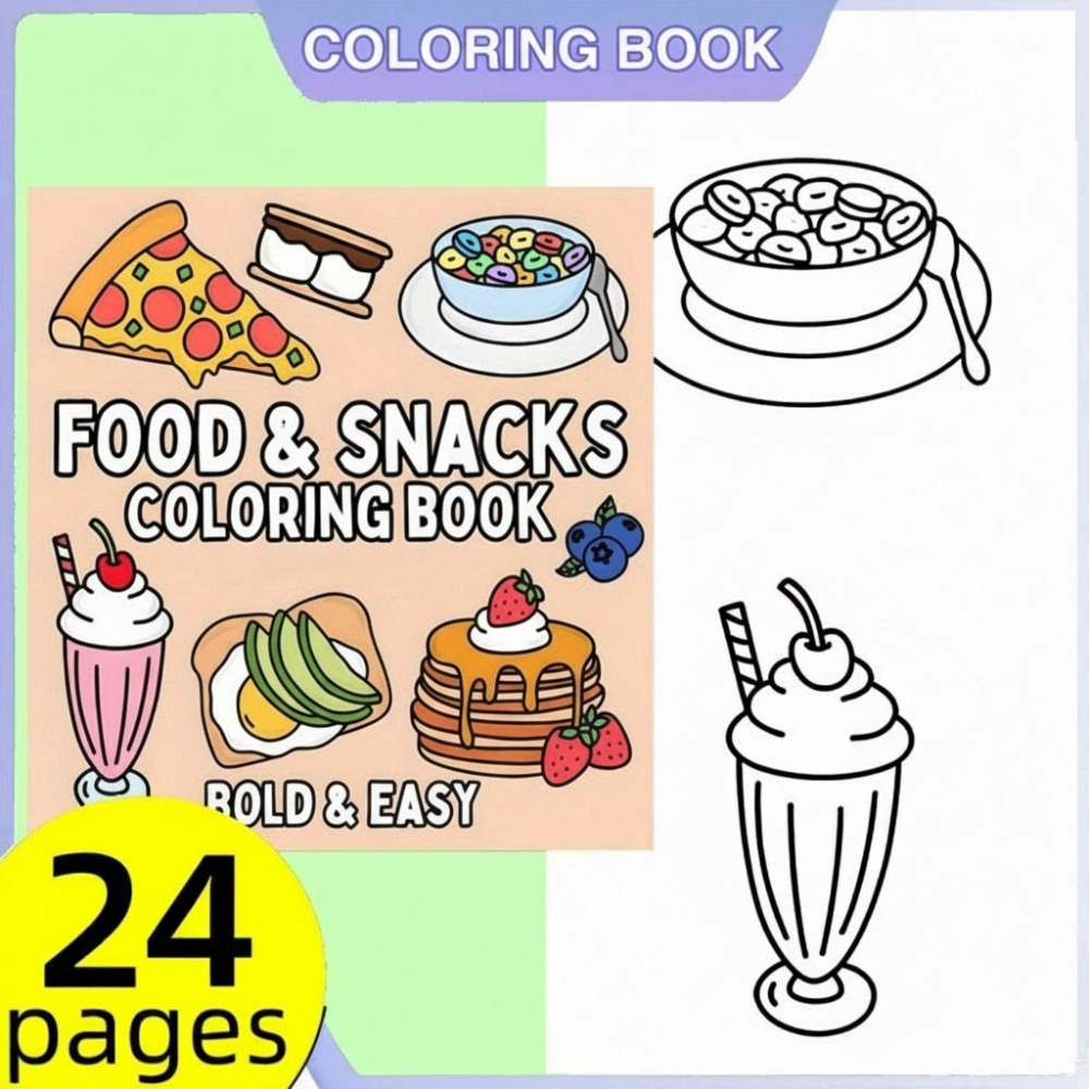 Food and Snacks Coloring Book  – Food And Snacks Coloring Pages Bewertung und Preis