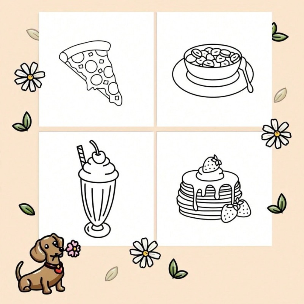 Food and Snacks Coloring Book  – Food And Snacks Coloring Pages Bewertung und Preis