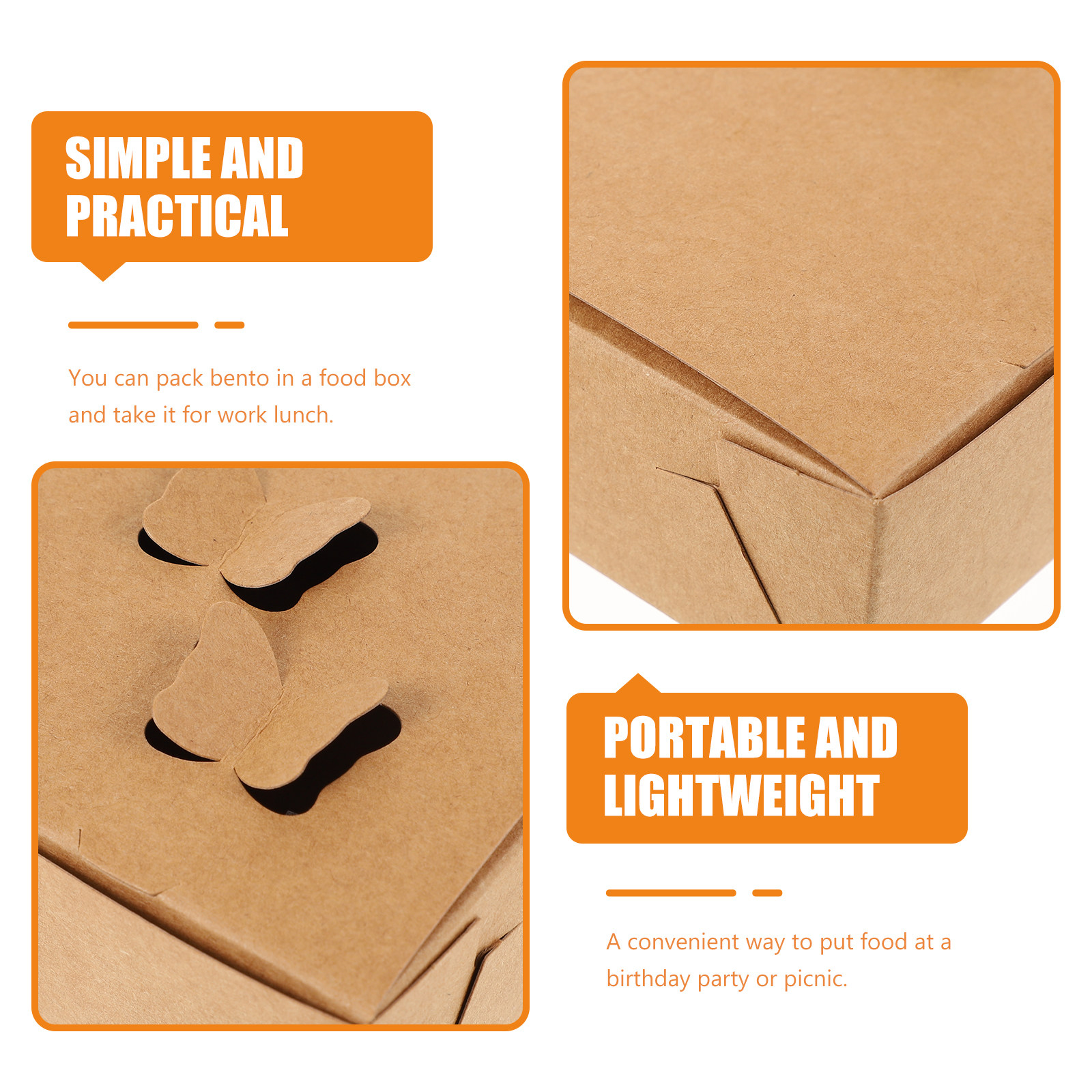 25Pcs Kraft Paper Food Packing – Food Day Snacks Bewertung und Preis