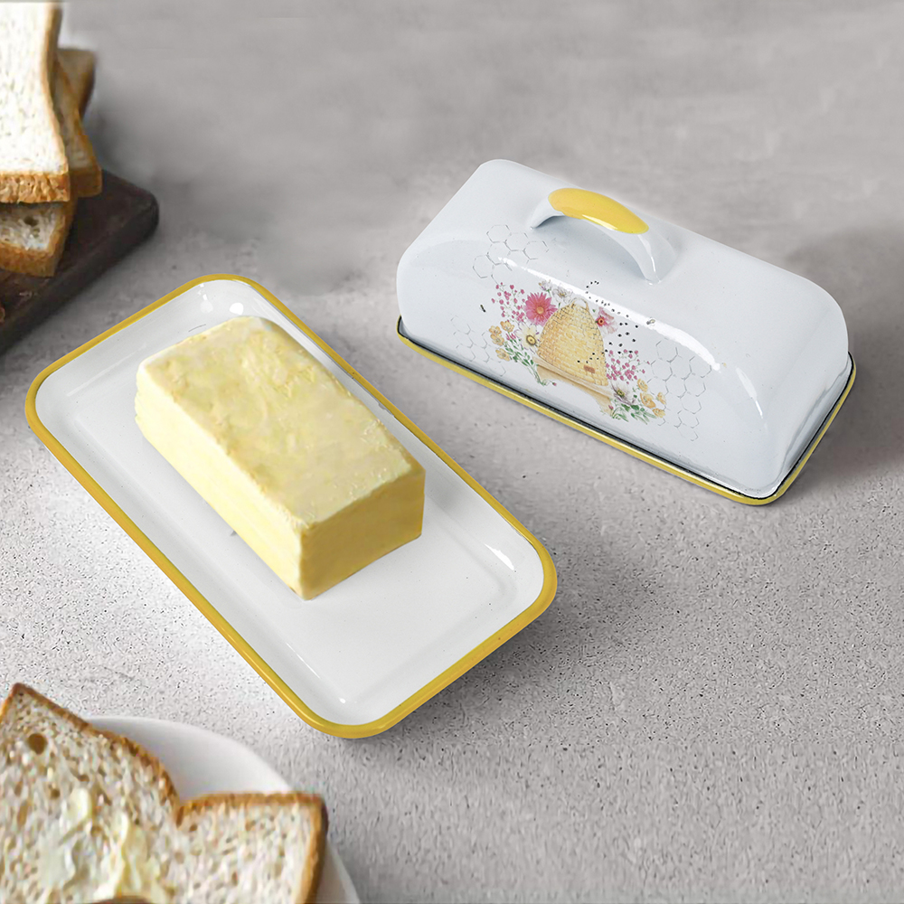 Menschy Enamel Butter Dish Che – Food Snacks Packaging Bewertung und Preis