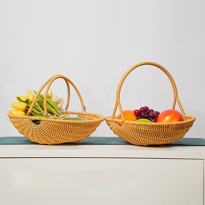 Plastic Imitation Rattan Woven – Food Snacks Basket Bewertung und Preis