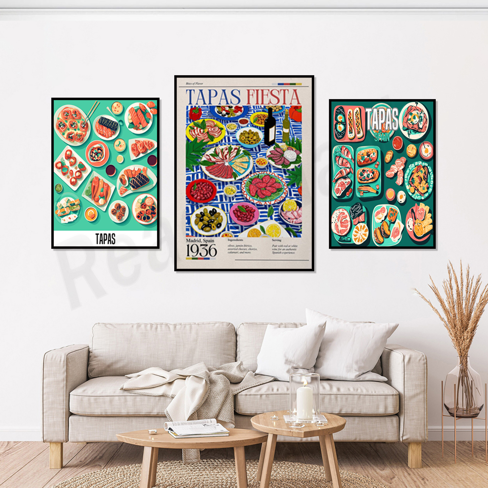 Spanish tapas snack print, foo – Food Snacks In Spanish Bewertung und Preis