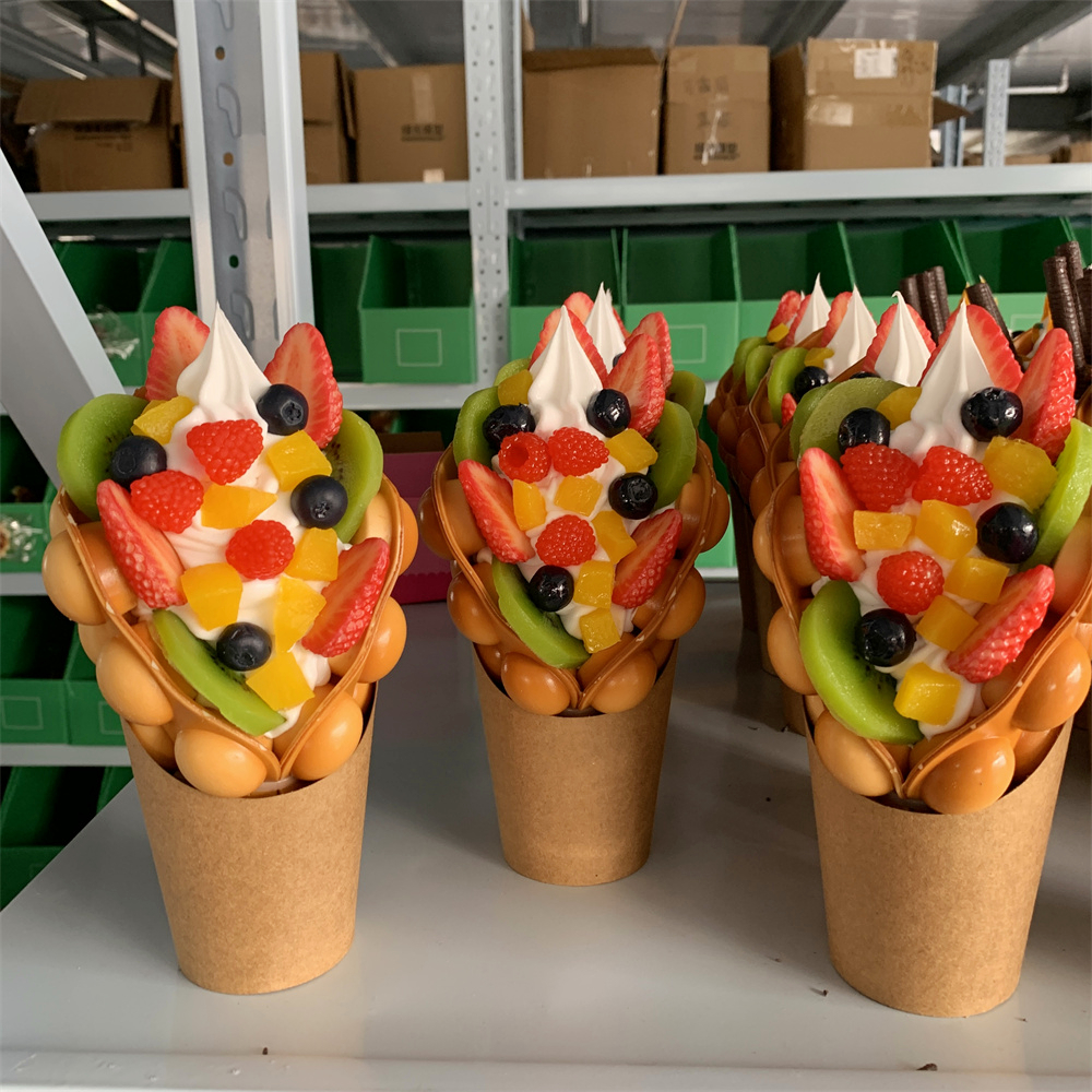 Ice Cream Bubble Waffle Model  – Food Snacks Order Bewertung und Preis